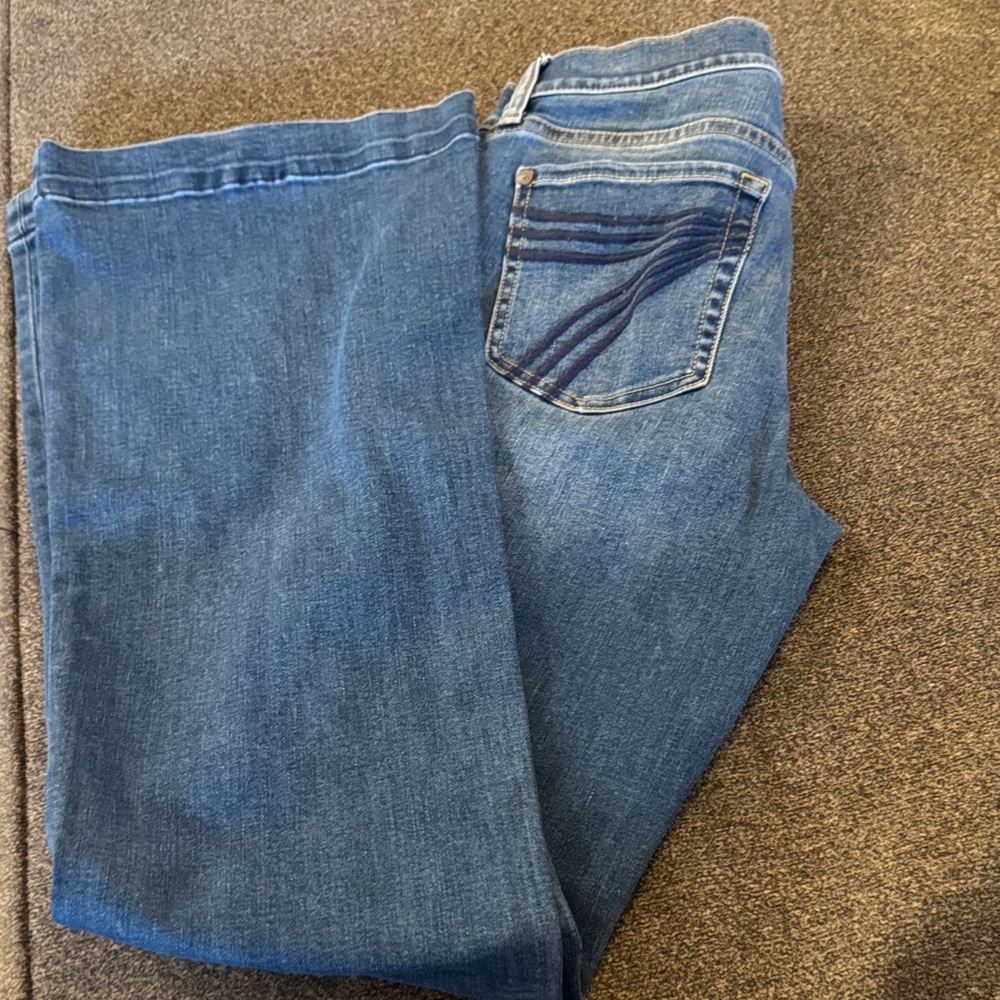 7 For All Mankind Blue Boot Cut Jeans